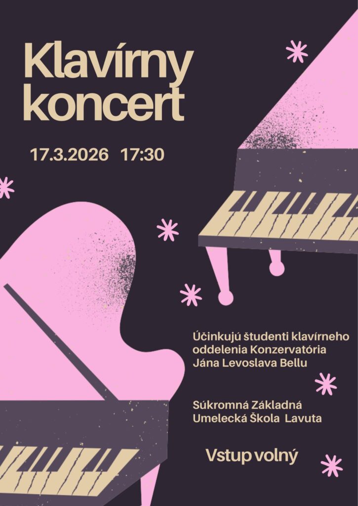 Klavírny koncert žiakov Konzervatória J.L.Bellu v koncertnej sále našej školy dňa 17.3.2026